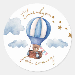 Teddybeer Bedankt voor je komst Ronde Sticker