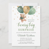 Teddybeer Beerig Groot Verjaardags Uitnodiging voo (Voorkant)