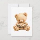 Teddybeer Beige Ballon Bedankkaart (Achterkant)
