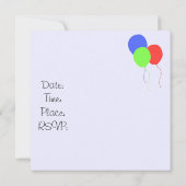 Teddybeer Birthday Party Invitation Kaart (Achterkant)