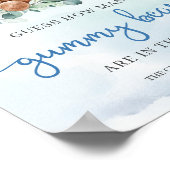 Teddybeer blauw bloemenraden hoeveel gummy Beer Poster (Hoek)