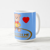 Teddybeer Blauw Koffiemok (Voorkant rechts)