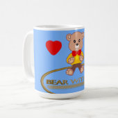 Teddybeer Blauw Koffiemok (Voorkant links)