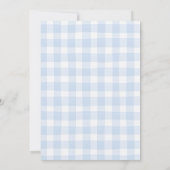 Teddybeer Blauw Minimalistisch Jongens Verjaardag Kaart (Achterkant)