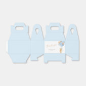 Teddybeer Blauw Tan Ballonnen Baby shower Favor Bo Bedankdoosjes (Uitgevouwen)