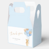 Teddybeer Blauw Tan Ballonnen Baby shower Favor Bo Bedankdoosjes (Geopend)