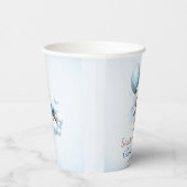 Teddybeer blauwe ballon baby jongen douche papieren bekers (Rechts)