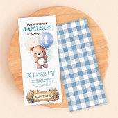 Teddybeer blauwe ballon Beary eerste verjaardag Kaart