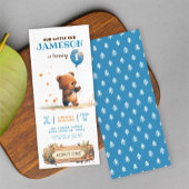 Teddybeer blauwe ballon Beary eerste verjaardag Kaart