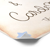 Teddybeer Blauwe Ballonnen Cadeaus & Labels Teken Poster (Hoek)