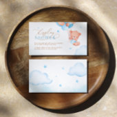 Teddybeer Blauwe Ballonnen Display Douche Informatiekaartje