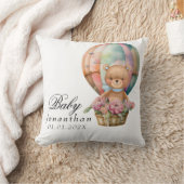 Teddybeer Blauwe Heet Luchtballon Baby Dekkussen Kussen (Deken)