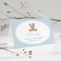 Teddybeer, Blauwe Strik, Blauwe Stippen, Baby Show