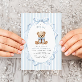 Teddybeer, Blauwe Strik, Blauwe Strepen, Eerste Ve Kaart