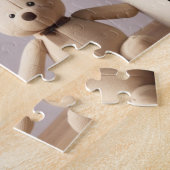 Teddybeer, Bloemen & Koffie Mok - Jigasaw Puzzel Legpuzzel (Zijkant)