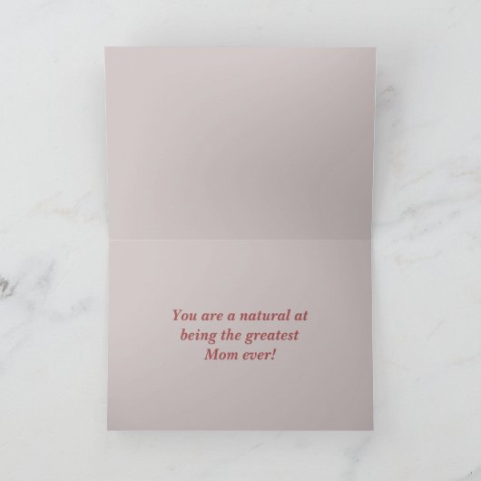 Teddybeer, Bloemen & Koffie Mok Moederdag Kaart (Binnen)