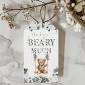 Teddybeer Bloemensalie Groen Neutraal Dank u Cadeaulabel