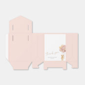 Teddybeer Blush Beige Ballons Baby shower Bedankdoosjes (Uitgevouwen)