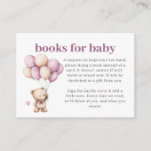 Teddybeer Boeken Baby Violet Hart Beige Ballonnen Informatiekaartje (Voorkant)
