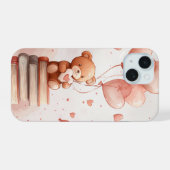 Teddybeer & Boeken iPhone 15 Case (Achterkant horizontaal)