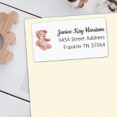  teddybeer Boho Baby shower adres Etiket