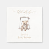 Teddybeer  Boho Baby shower Servet (Voorkant)