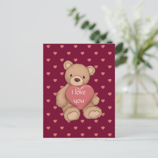 teddybeer briefkaart (Staand voorkant)