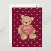 teddybeer briefkaart (Voorkant / Achterkant)