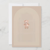 Teddybeer Bruine Baby Shower  Kaart (Achterkant)