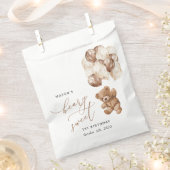 Teddybeer, bruine ballonnen, eerste verjaardag bedankzakje (Geknipt)