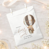 Teddybeer, bruine heteluchtballon, eerste verjaard bedankzakje (Geknipt)