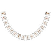 Teddybeer, bruine heteluchtballon, eerste verjaard vlaggetjes (Alle)