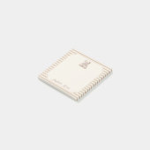 Teddybeer Bruine Strepen en Kind Naam Schrift Post-it® Notes (Schuin)