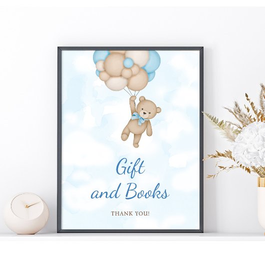 Teddybeer Cadeau en Boeken Poster