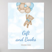 Teddybeer Cadeau en Boeken Poster (Voorkant)