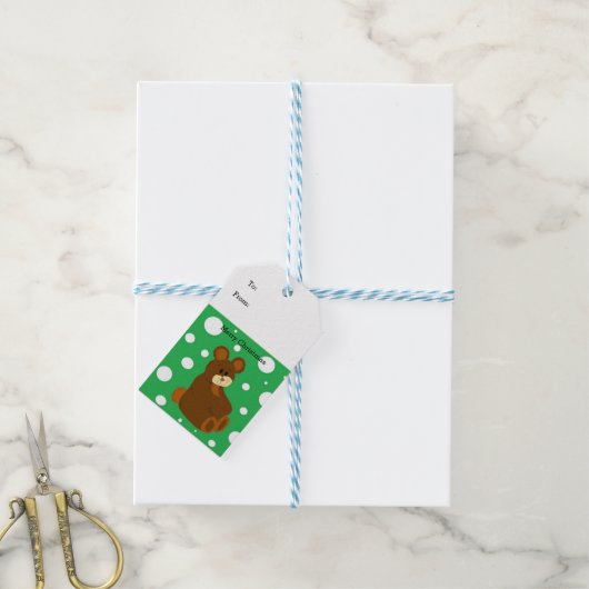 Teddybeer Cadeaulabel (Met Touw)