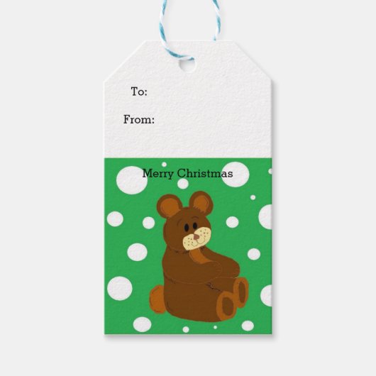 Teddybeer Cadeaulabel (Voorkant)