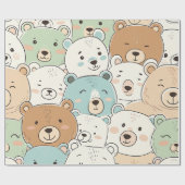 teddybeer cadeaupapier (Vlak)