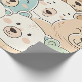 teddybeer cadeaupapier (Hoek)