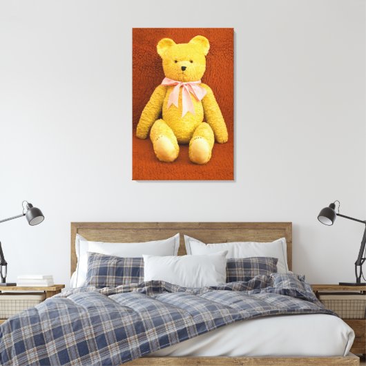 teddybeer canvas afdruk (Insitu (Slaapkamer))