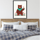 Teddybeer Canvas Afdruk (Insitu (Slaapkamer))