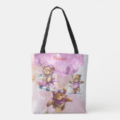 Teddybeer canvas tas (Achterkant)