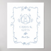 teddybeer Chinoiserie Kaarten en geschenken Poster (Voorkant)