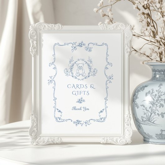 teddybeer Chinoiserie Kaarten en geschenken Poster