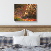 Teddybeer Cholla Cactus Wildflower Desert Scène Canvas Afdruk (Insitu (Slaapkamer))