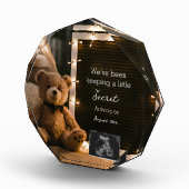 Teddybeer Cozy Night Zwangerschapsaankondiging cad Fotoblokken (Rechts)
