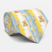 Teddybeer Daisytuinpatroon (13) Stropdas (Opgerold)