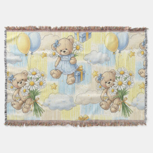 Teddybeer Daisytuinpatroon (2) Deken