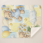 Teddybeer Daisytuinpatroon (2) Sherpa Deken (Voorkant (horizontaal))