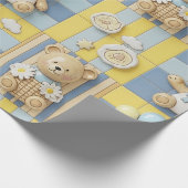 Teddybeer Daisytuinpatroon (7) Cadeaupapier (Hoek)